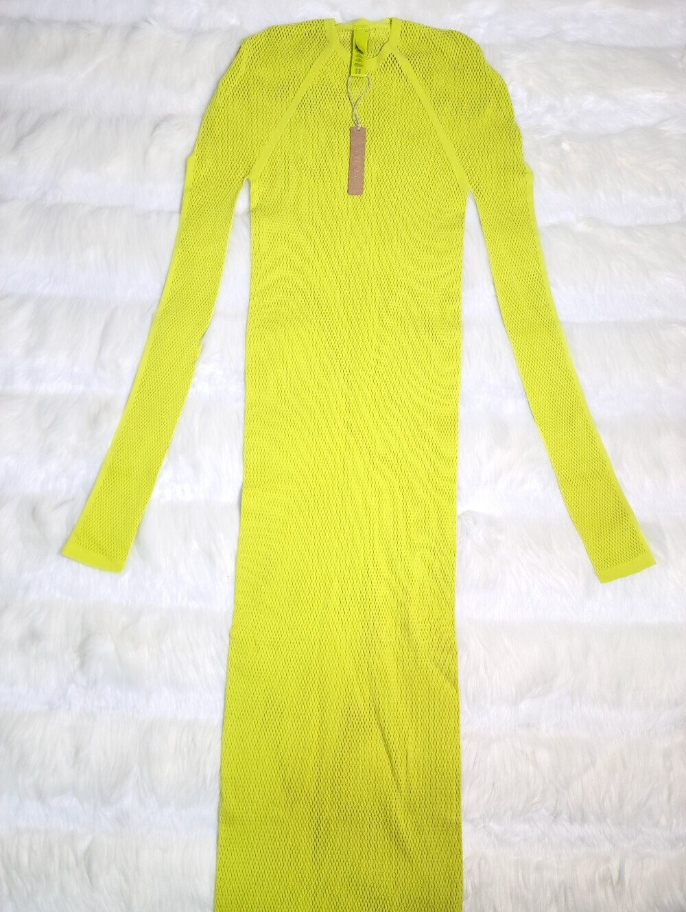 SKIMS Swims Cut Out Long Sleeve Dress  Citrus Women 2X-4X NEW